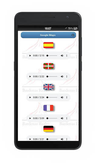 Audioguide AG-95: Tracce audio disponibili in diverse lingue