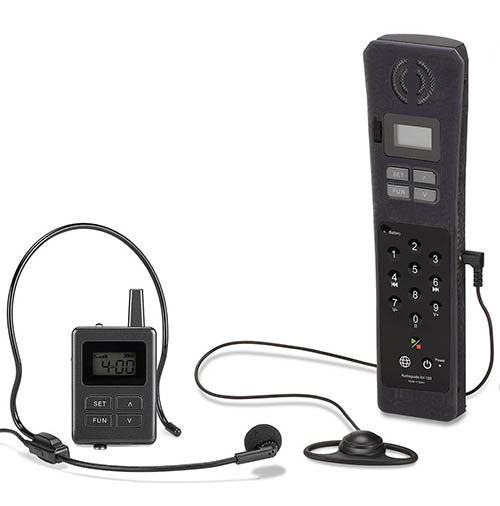 Trasmetittore e ricevitore audio guida AV120DUAL