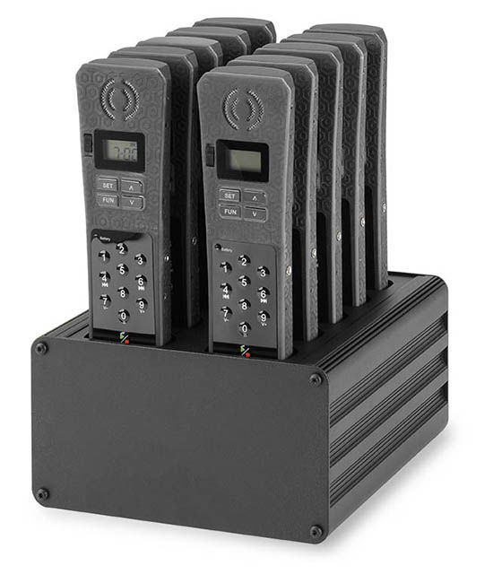 Base de ricarica per 10 audioguide modello AV120DUAL
