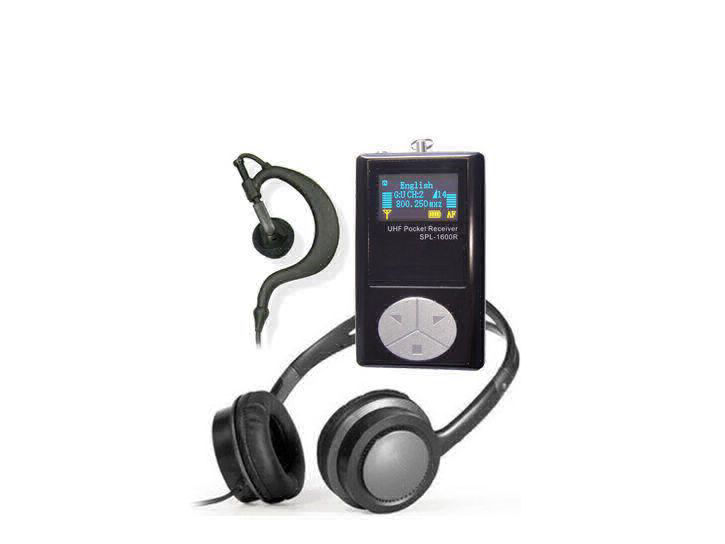 Ricevitore radio guida modello SPL-1500R (tour guide system, audiotour, sistema per visite guidate)