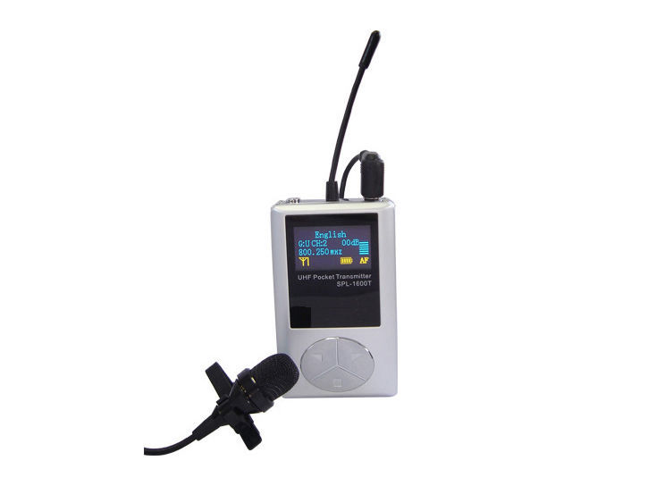 Trasmettitore radio guida modello SPL-1500T (tour guide system, audiotour, sistema per visite guidate)